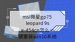 msi微星gp75 leopard 9se-454cn怎么一键重装win10系统